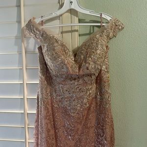 Blush Pink & Gold formal dress